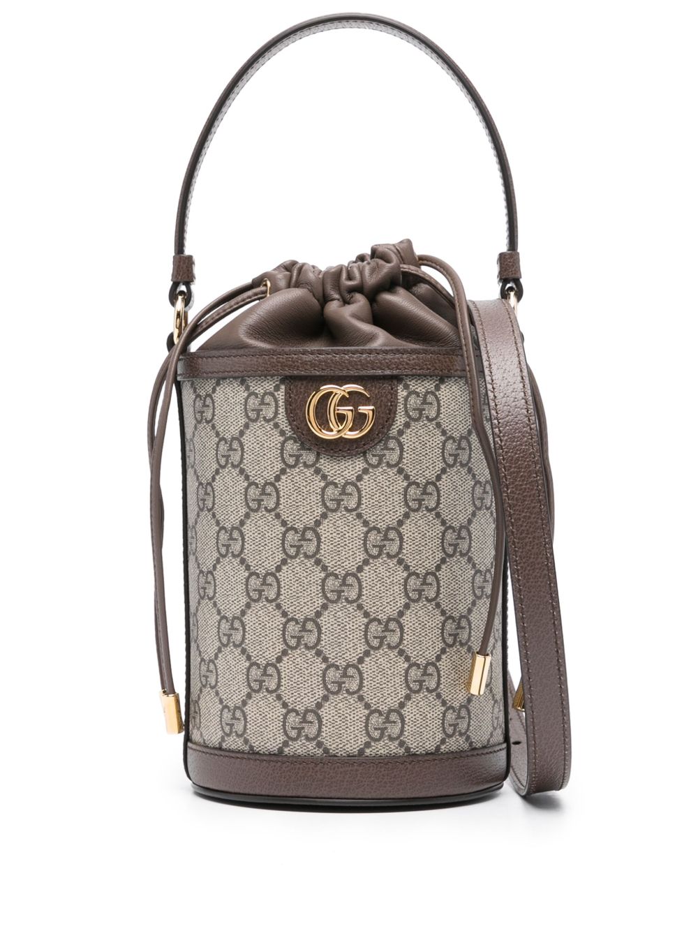 Gucci Ophidia 迷你水桶包 - 褐色