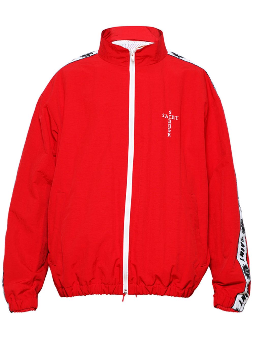 SAINT MXXXXXX logo织带运动夹克 - 红色
