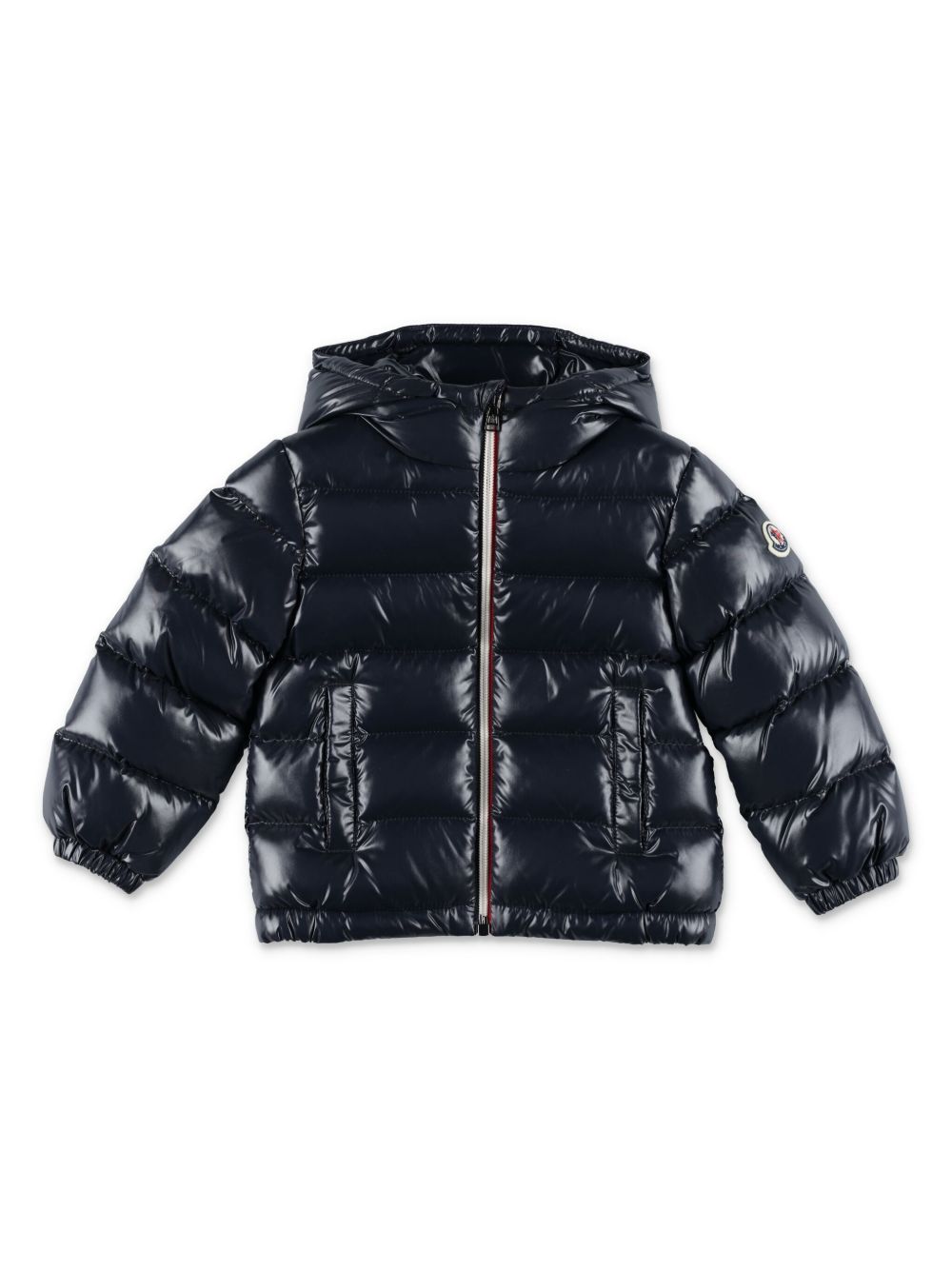 Moncler Enfant Aubert 标贴夹克 - 黑色