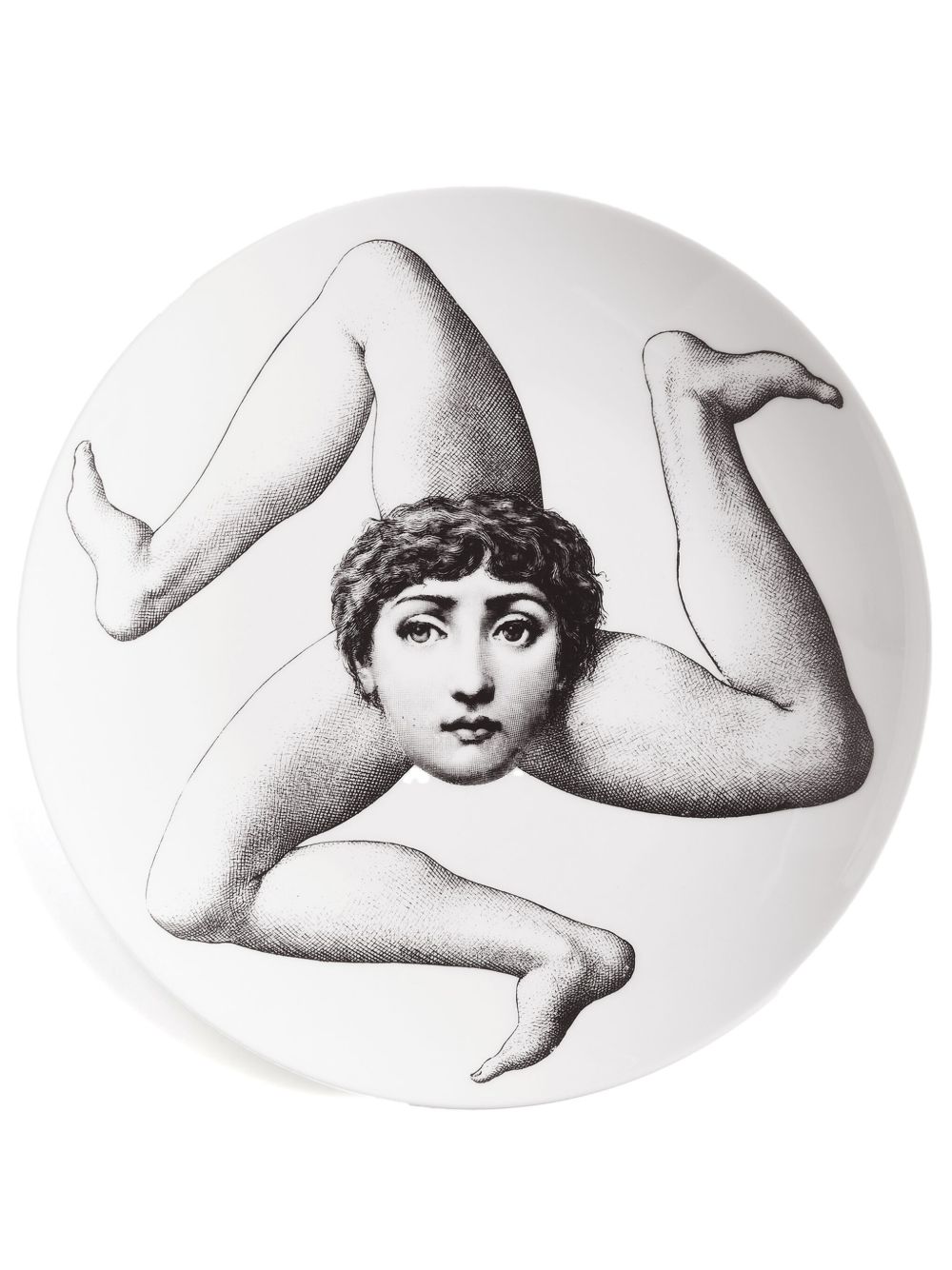 Fornasetti Tema E Variazioni 陶瓷餐盘（26厘米） - 白色