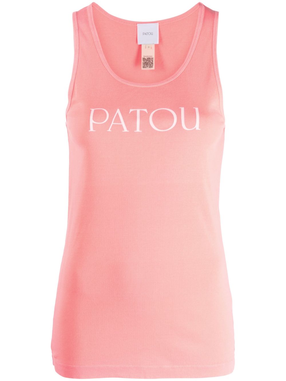 Patou logo印花棉马甲 - 粉色
