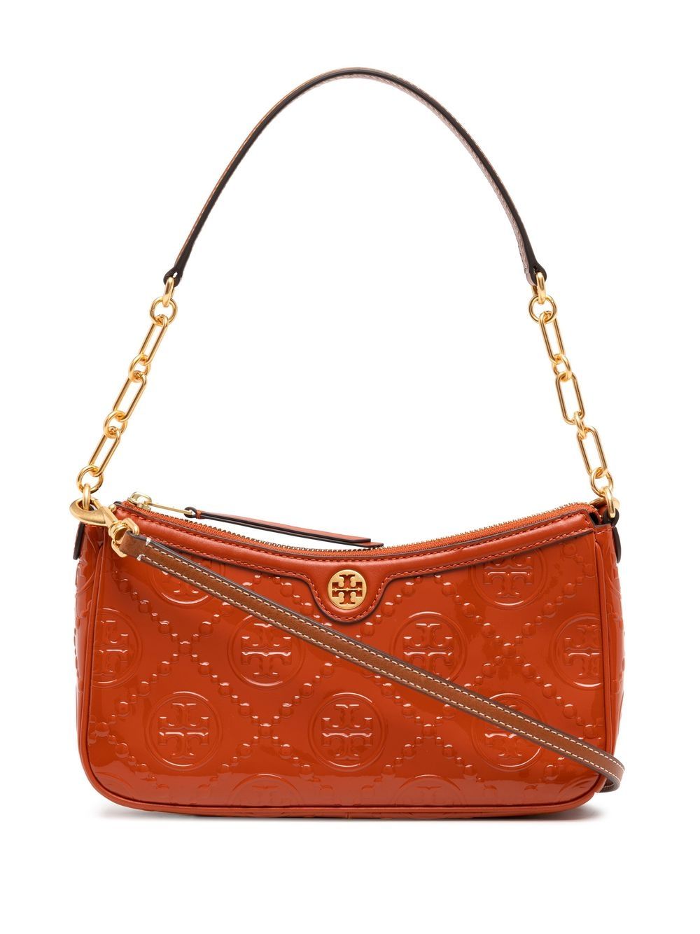 Tory Burch T Monogram 单肩包 - 橘色