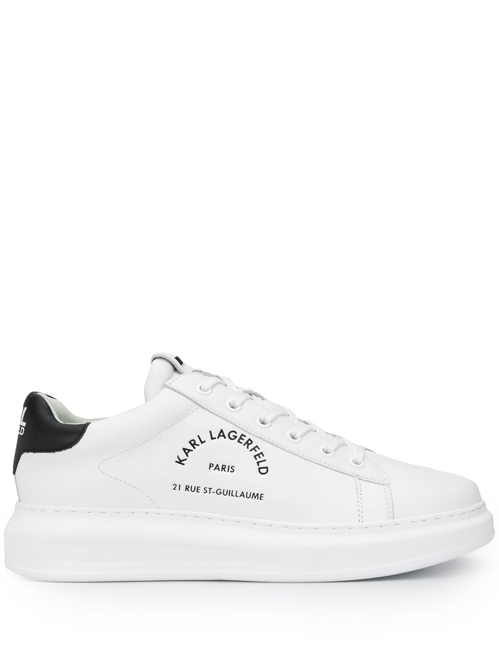 Karl Lagerfeld Rue St-Guillaume Kapri 皮质运动鞋 - 白色