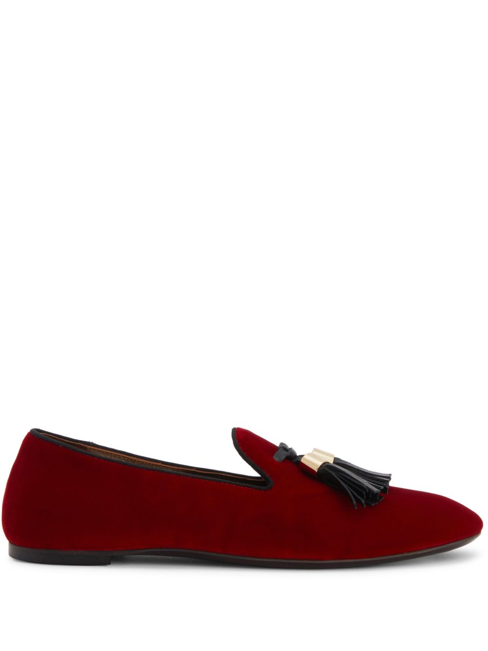 Giuseppe Zanotti Maltine 丝绒乐福鞋 - 红色