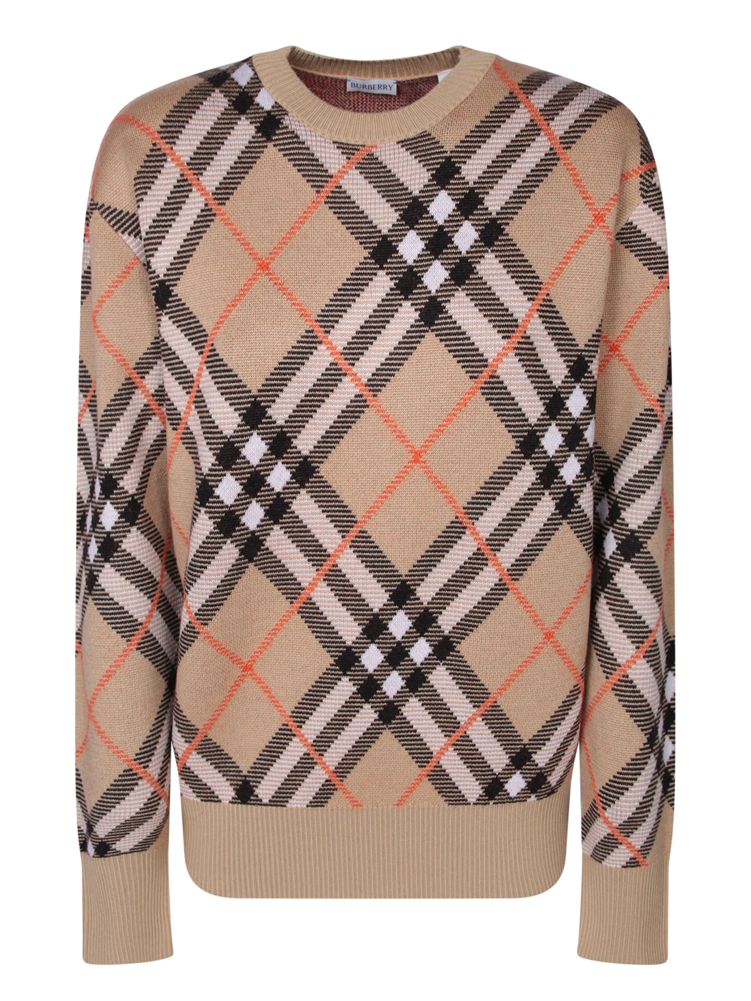 Burberry Embroidered Stretch Wool Blend Sweater