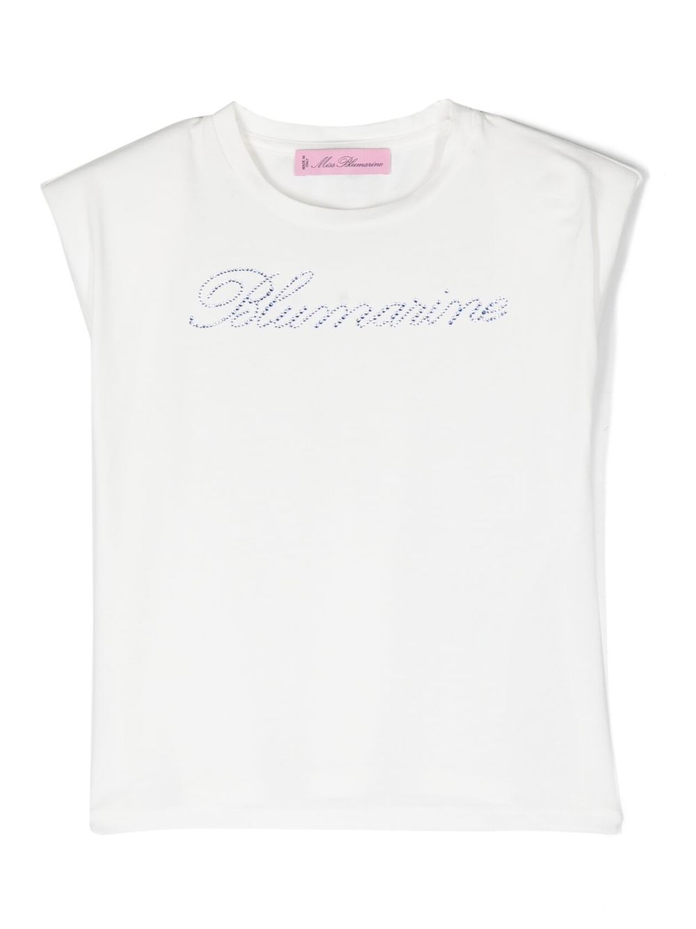 Miss Blumarine logo印花T恤 - 白色