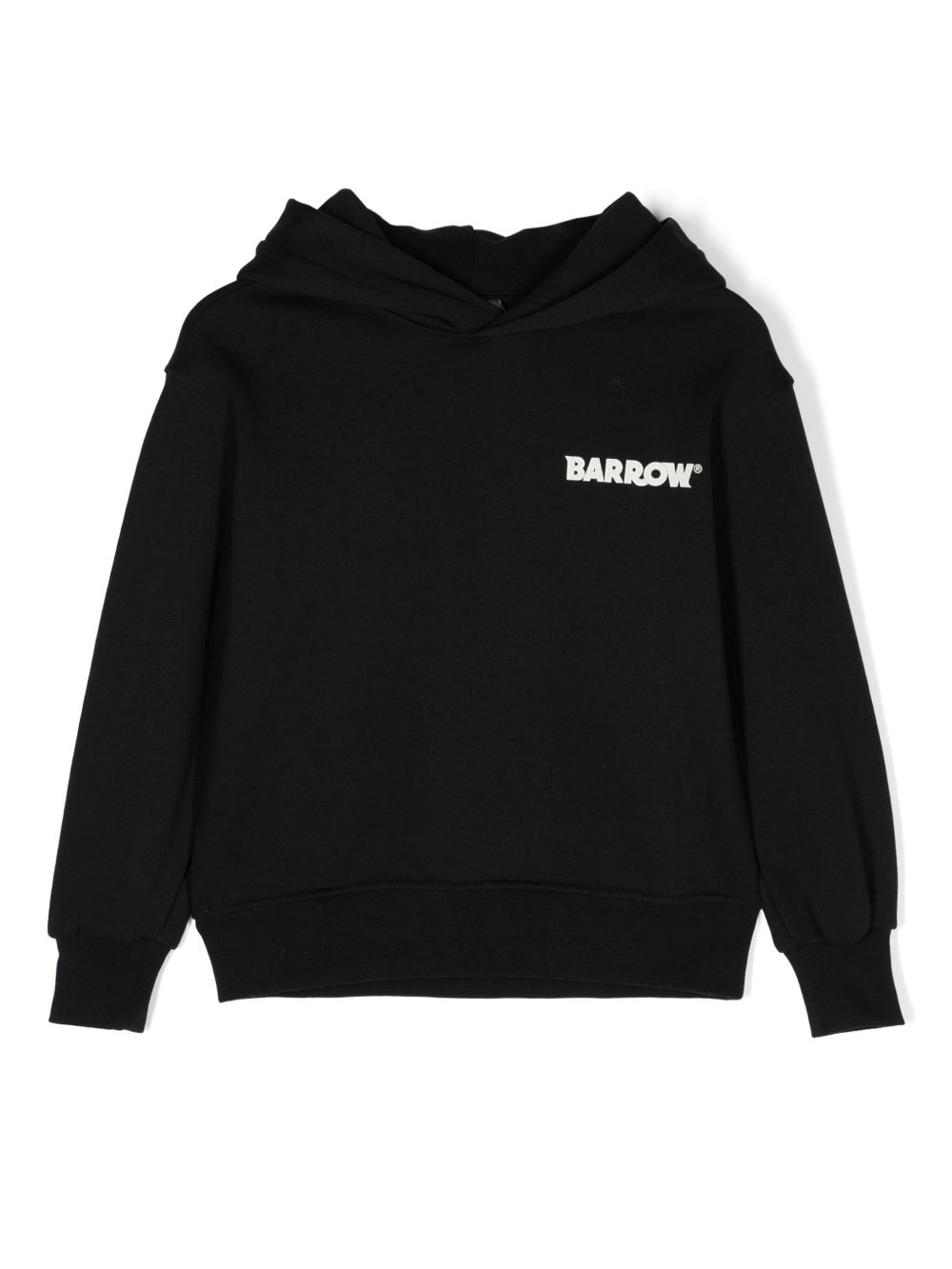 Barrow kids logo印花棉连帽衫 - 黑色