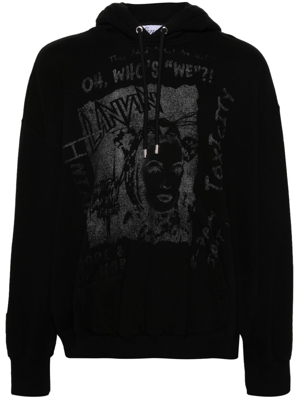 Lanvin x Future 图案印花棉连帽衫 - 黑色
