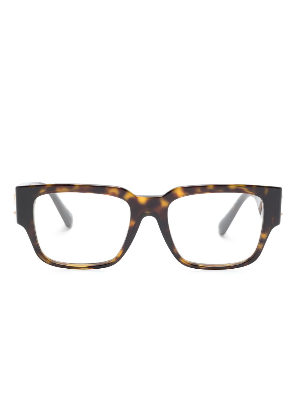 Versace Eyewear Medusa 图案方框眼镜 - 褐色