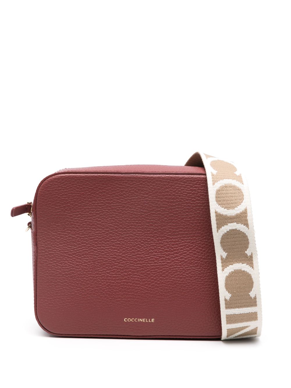Coccinelle Tebe 皮质中号斜挎包 - 粉色