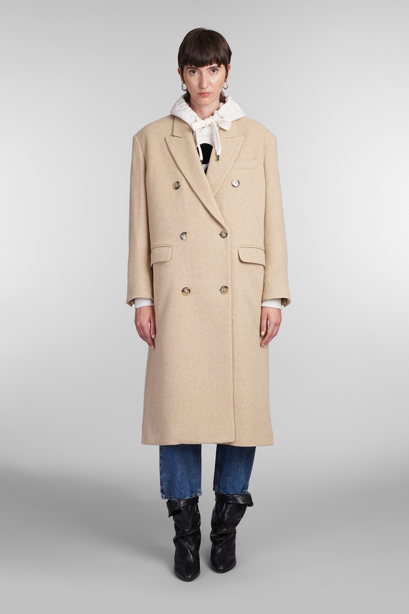 Marant Étoile Lexana米色羊毛外套