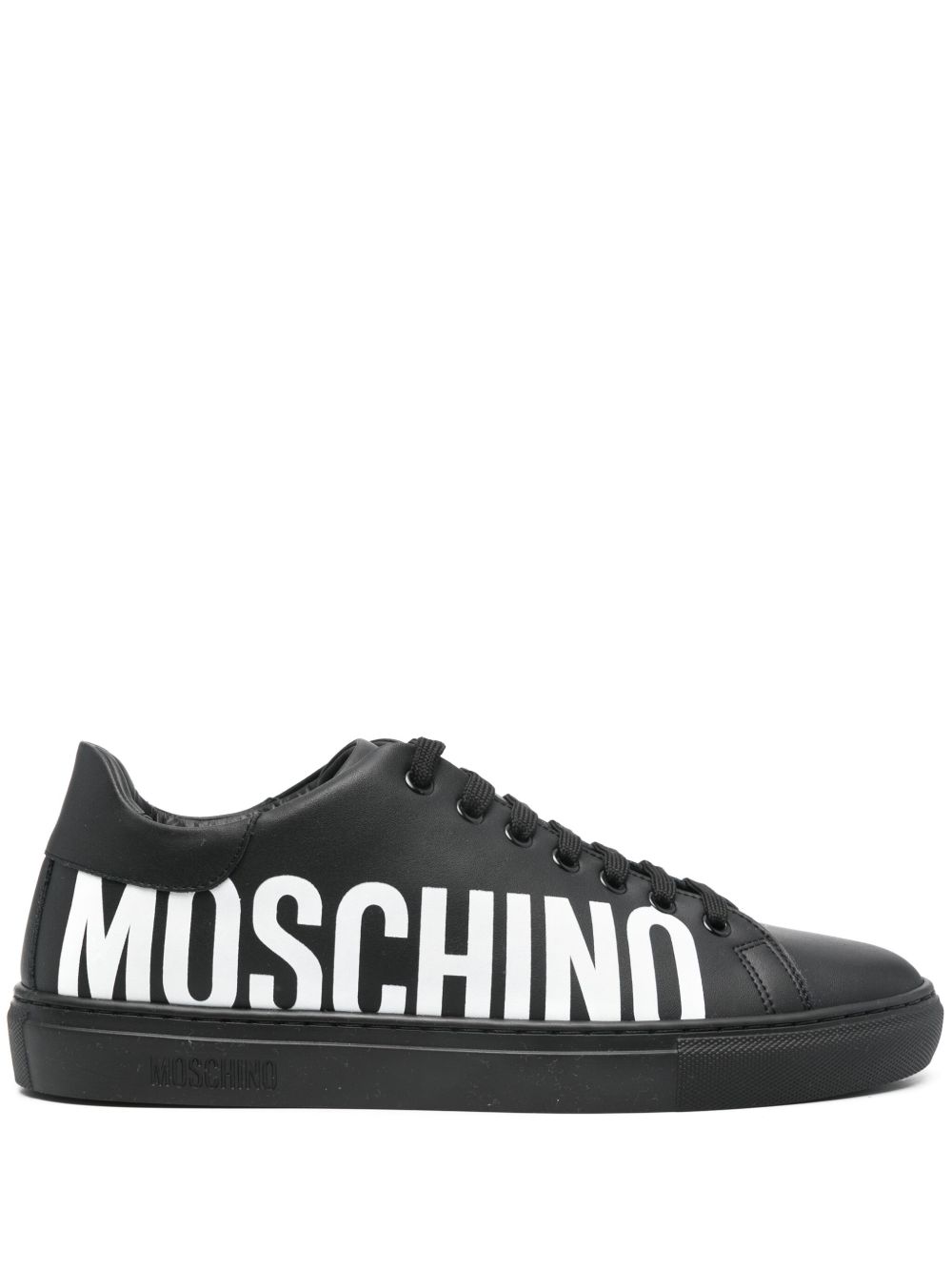 Moschino logo印花运动鞋 - 黑色