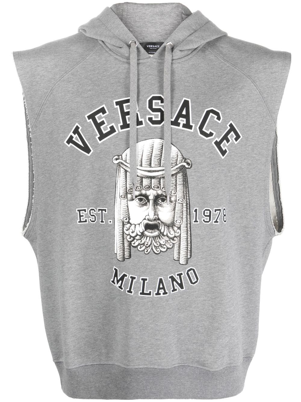 Versace 连帽坦克背心 - 灰色