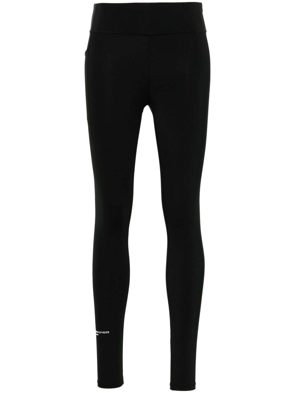 Tommy Hilfiger Sport Essential logo印花打底裤 - 黑色
