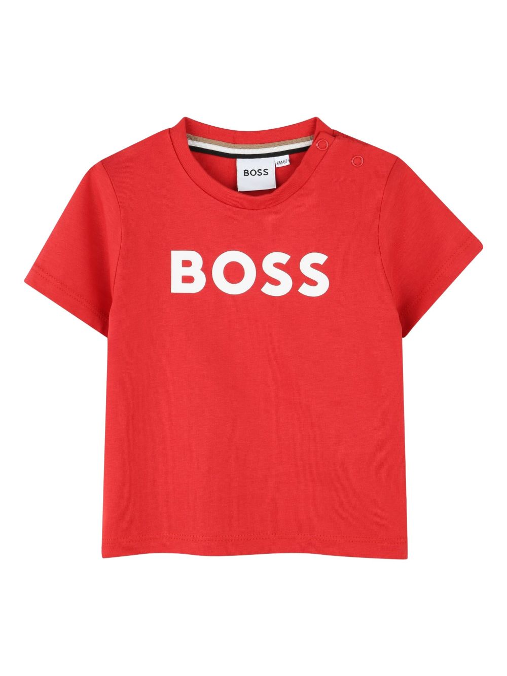 BOSS Kidswear logo印花T恤 - 红色
