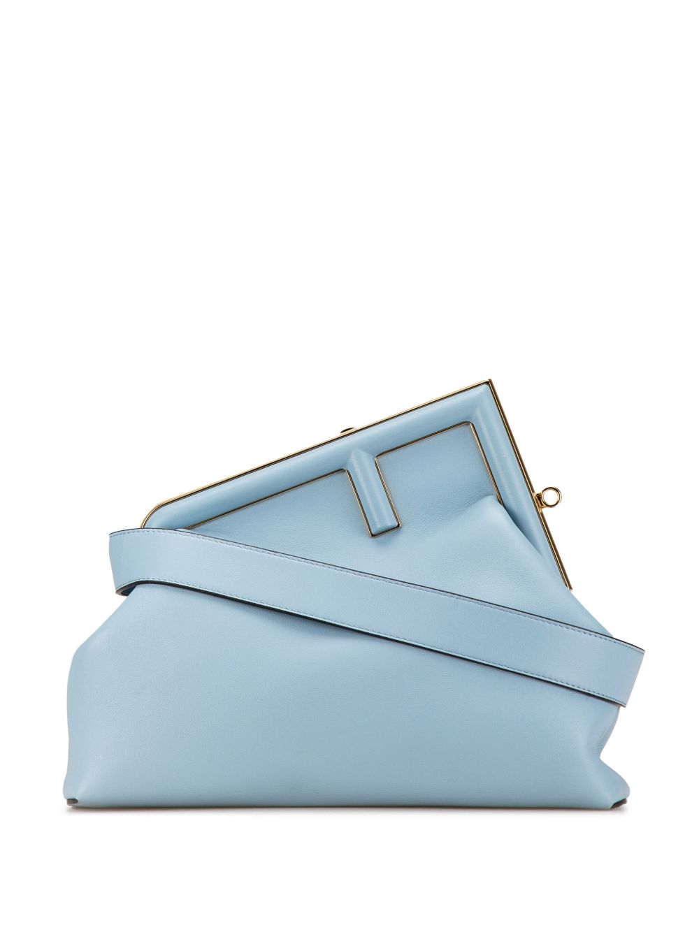Fendi Pre-Owned Fendi First 中号皮质单肩包（2000-2015年典藏款） - 蓝色