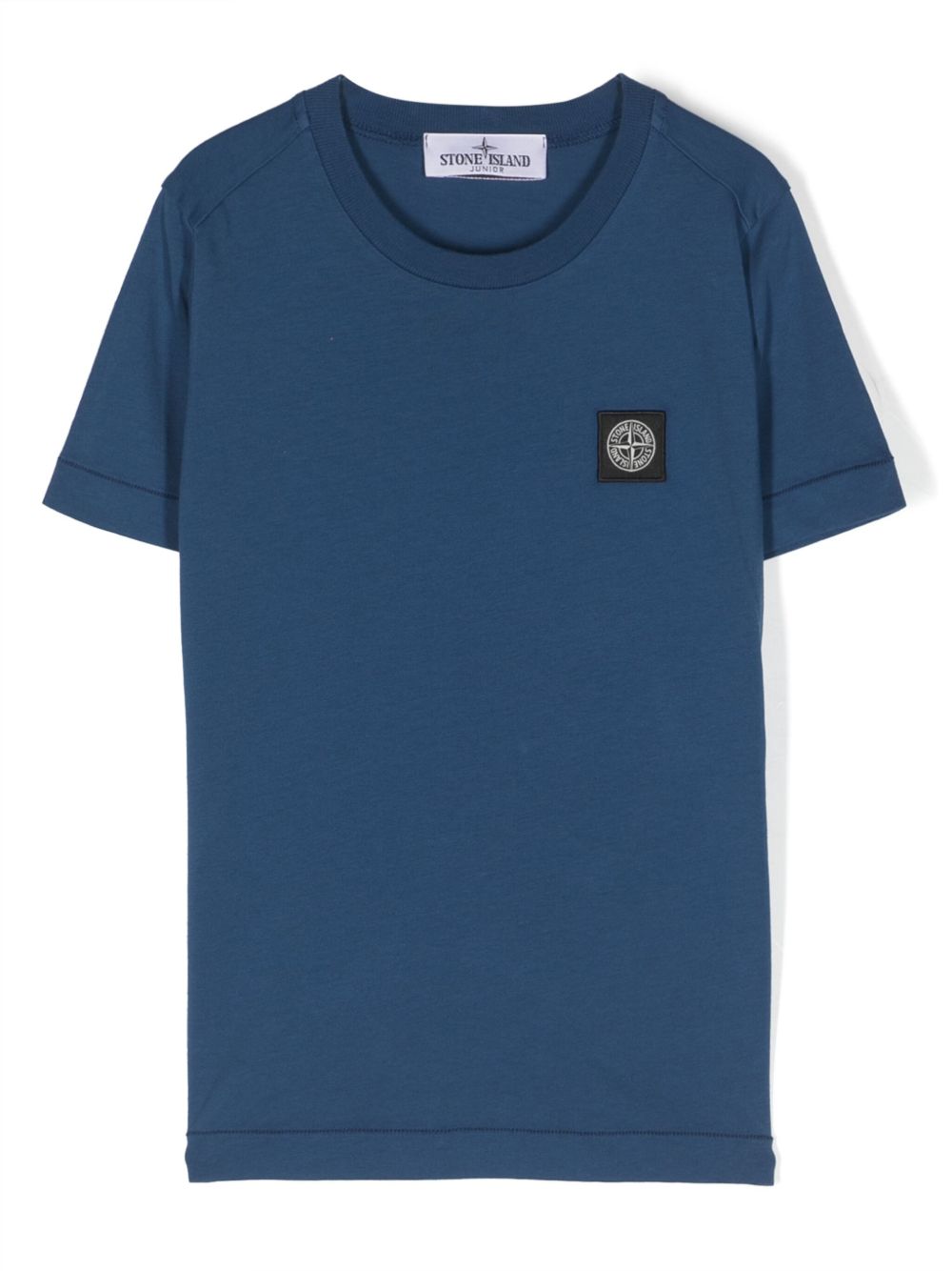 Stone Island Junior 罗盘图案棉T恤 - 蓝色