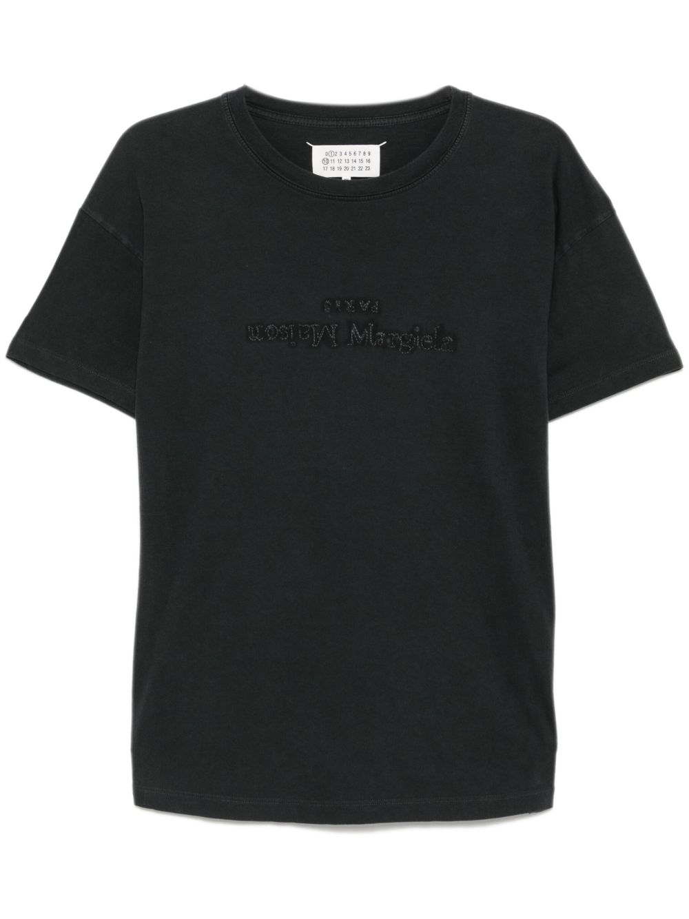 Maison Margiela 反向logo T恤 - 黑色
