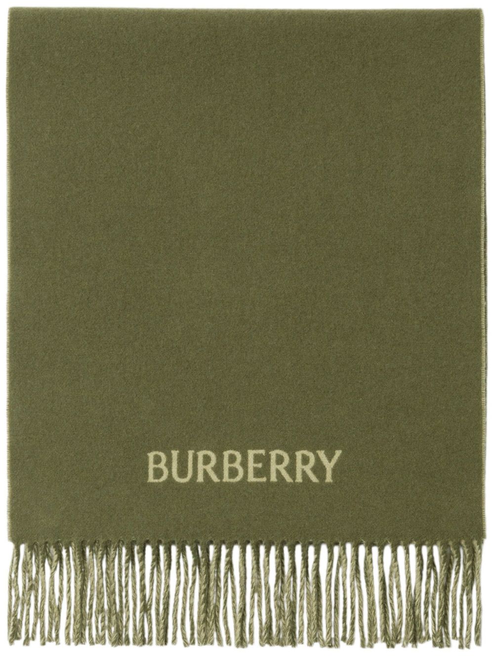 Burberry EKD 双色羊绒围巾 - 绿色