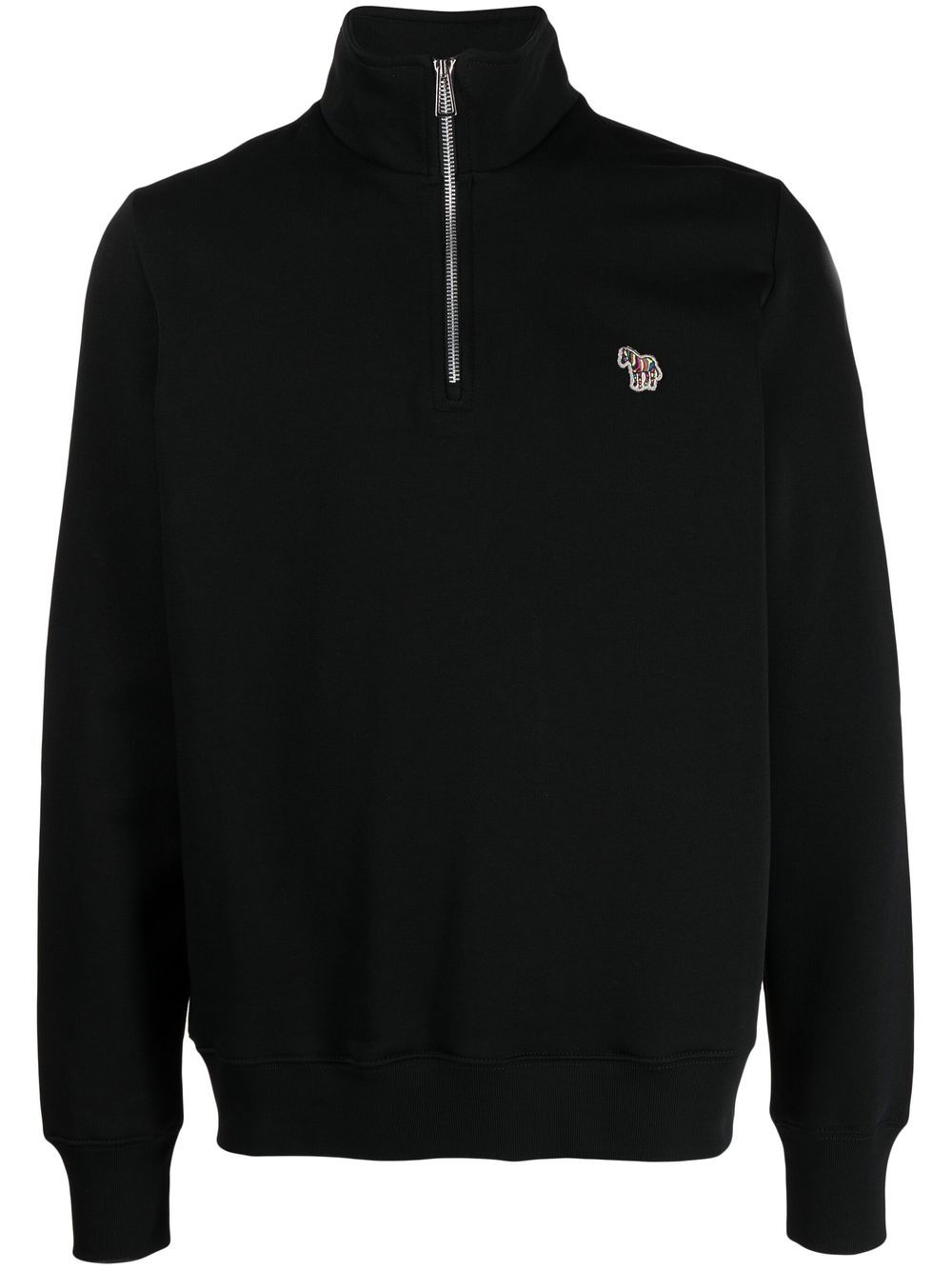 PS Paul Smith logo刺绣高领卫衣 - 黑色