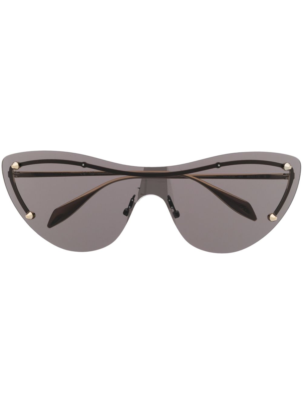 Alexander McQueen Eyewear 尖钉猫眼框太阳眼镜 - 金色