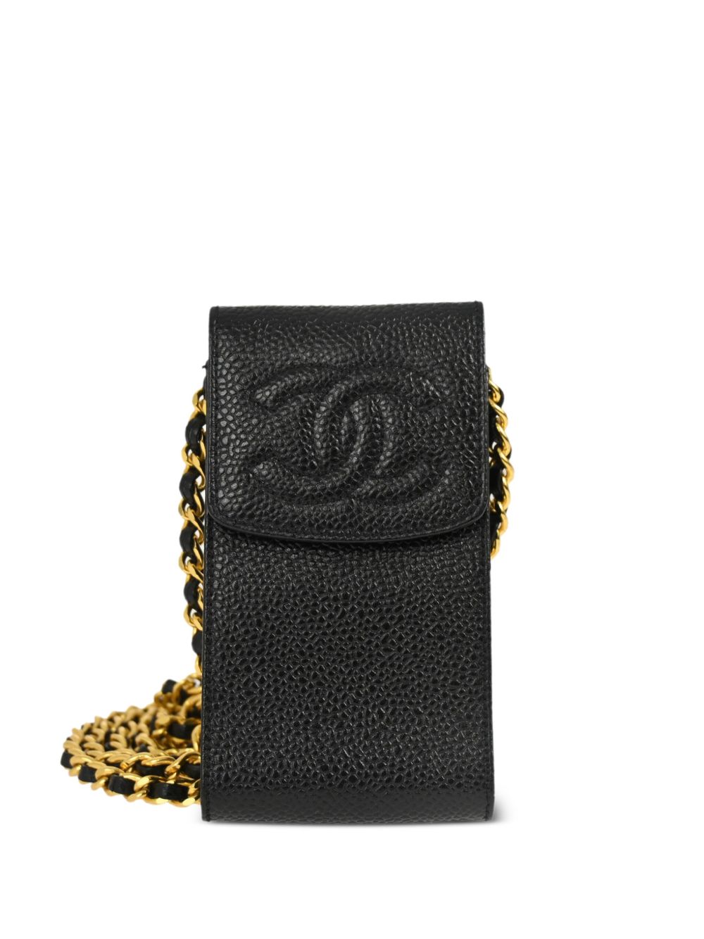 CHANEL Pre-Owned CC 缝线小袋（1995年典藏款） - 黑色