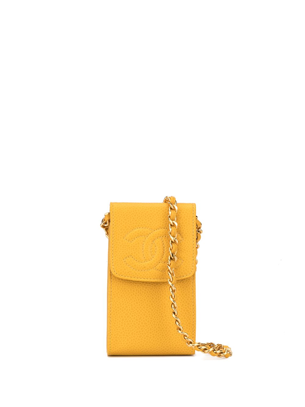 CHANEL Pre-Owned 搭链单肩包（1997年典藏款） - 黄色