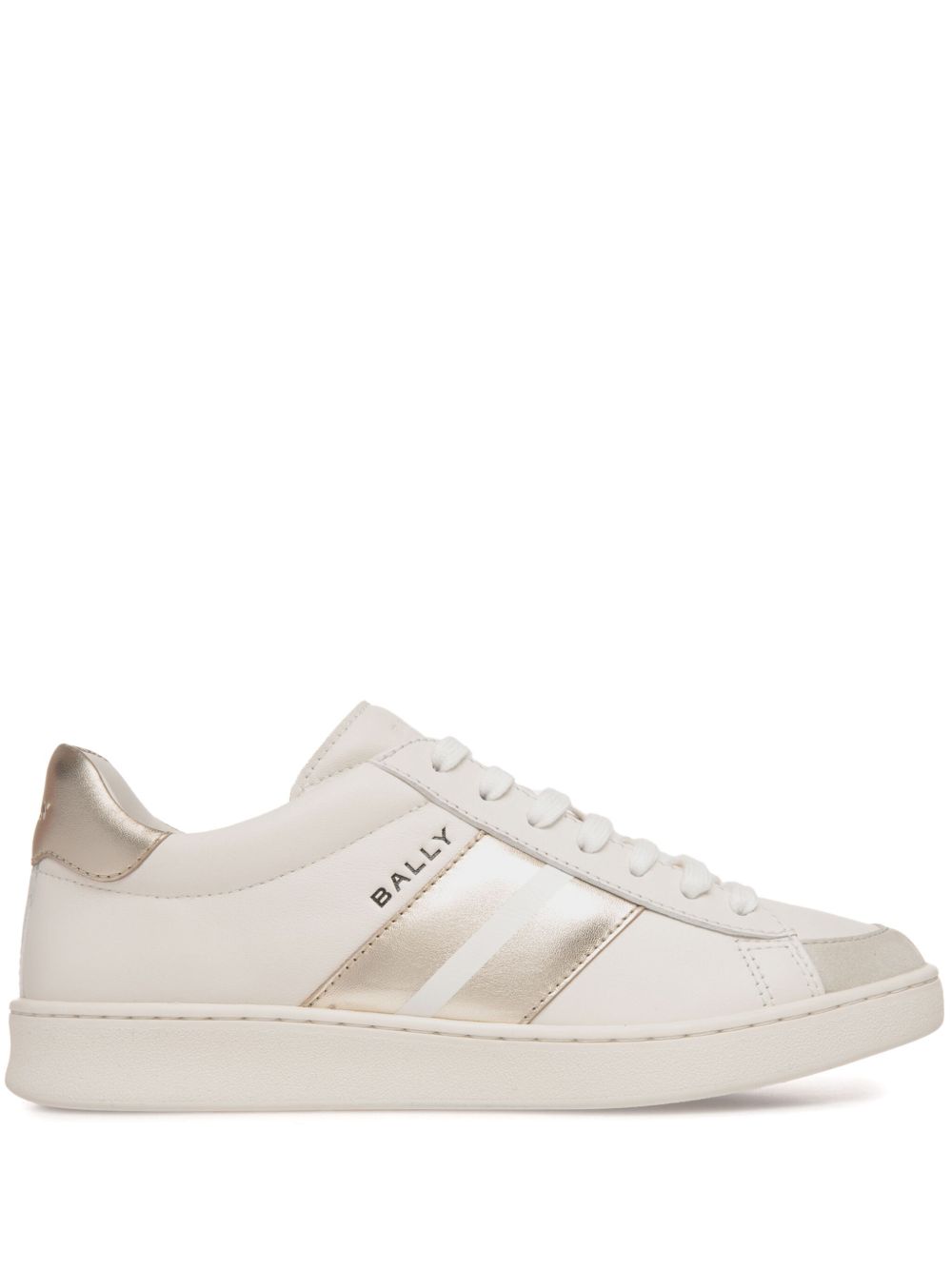 Bally Tennis 皮质运动鞋 - 白色