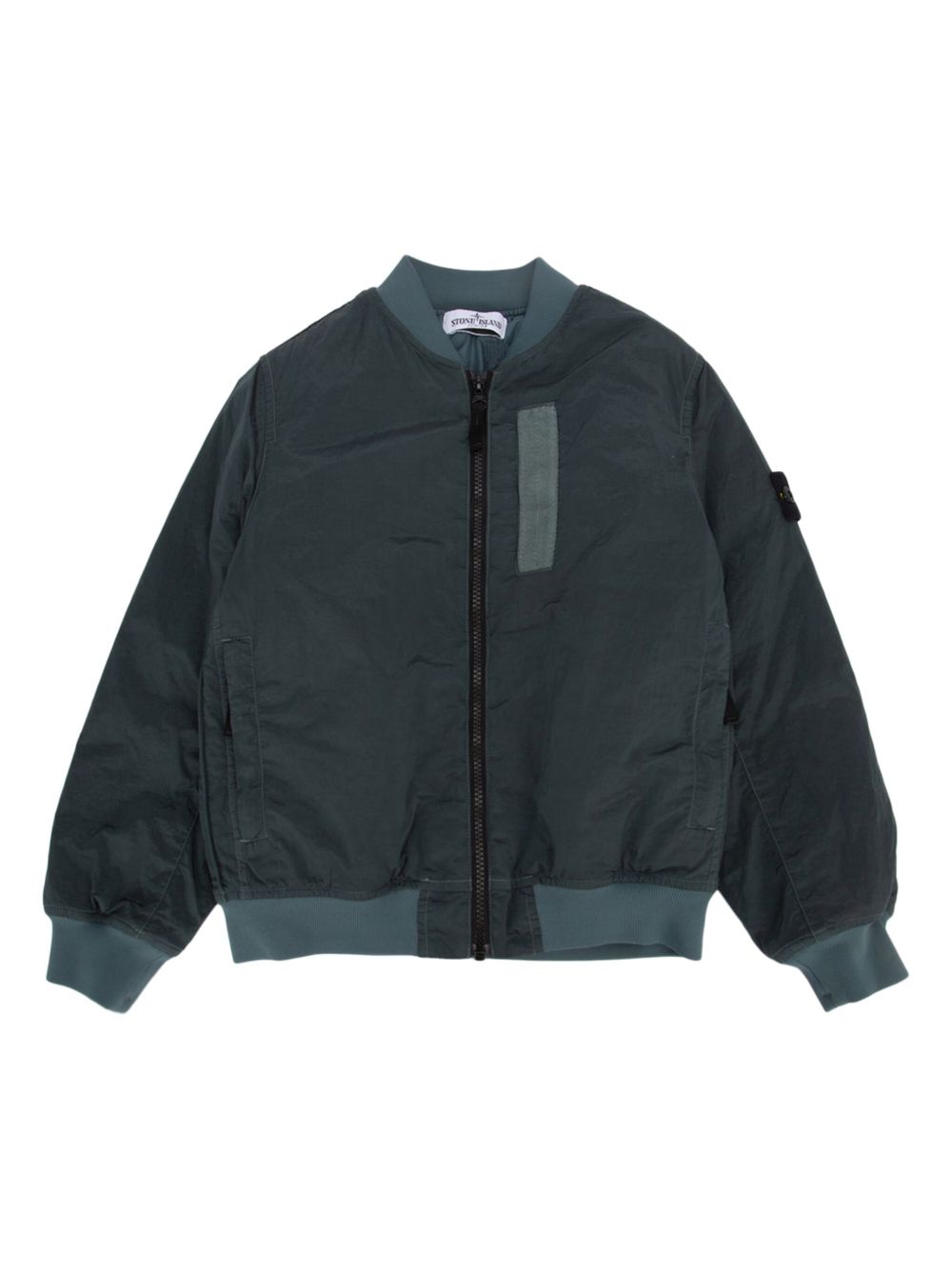 Stone Island Junior 罗盘徽章飞行员夹克 - 灰色
