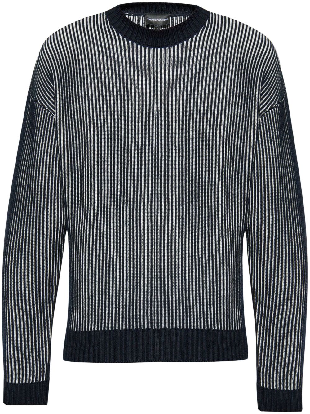 Emporio Armani 条纹卫衣 - 黑色