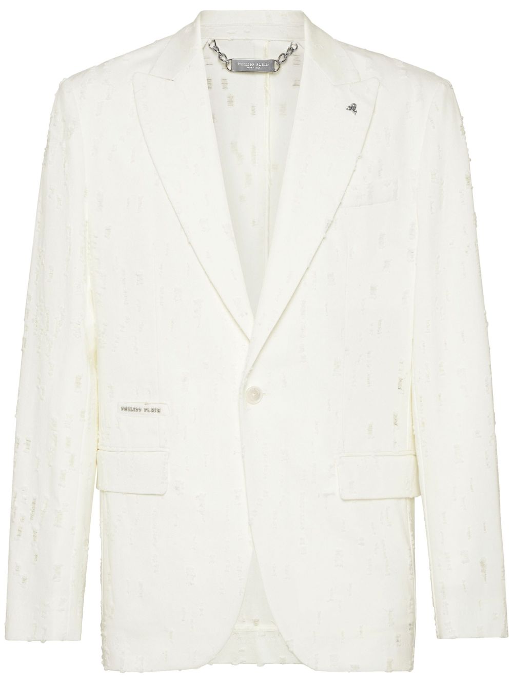 Philipp Plein 仿旧西装夹克 - 白色