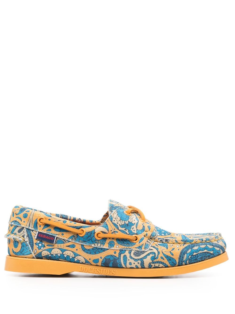 Sebago Docksides 佩斯理印花帆船鞋 - 黄色