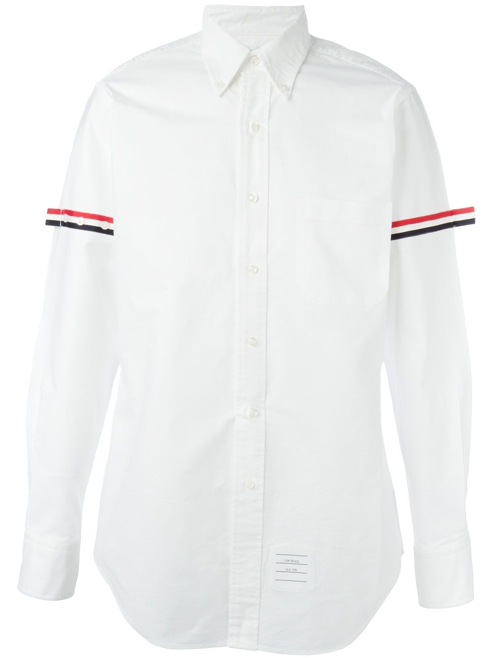 Thom Browne 罗缎臂环牛津衬衫 - 白色