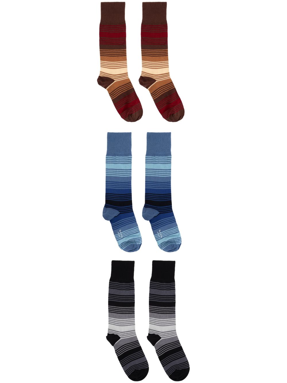 Paul Smith striped socks (pack of three) - 蓝色