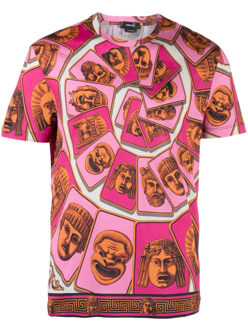 Versace Le Maschere 棉T恤 - 橘色
