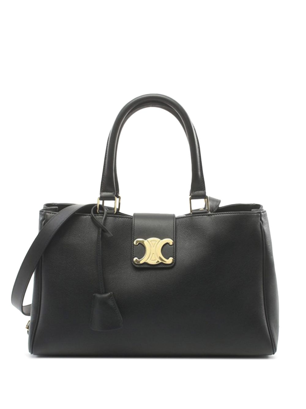 Céline Pre-Owned Appoline 中号柔软小牛皮斜挎包（2000-2023年典藏款） - 黑色