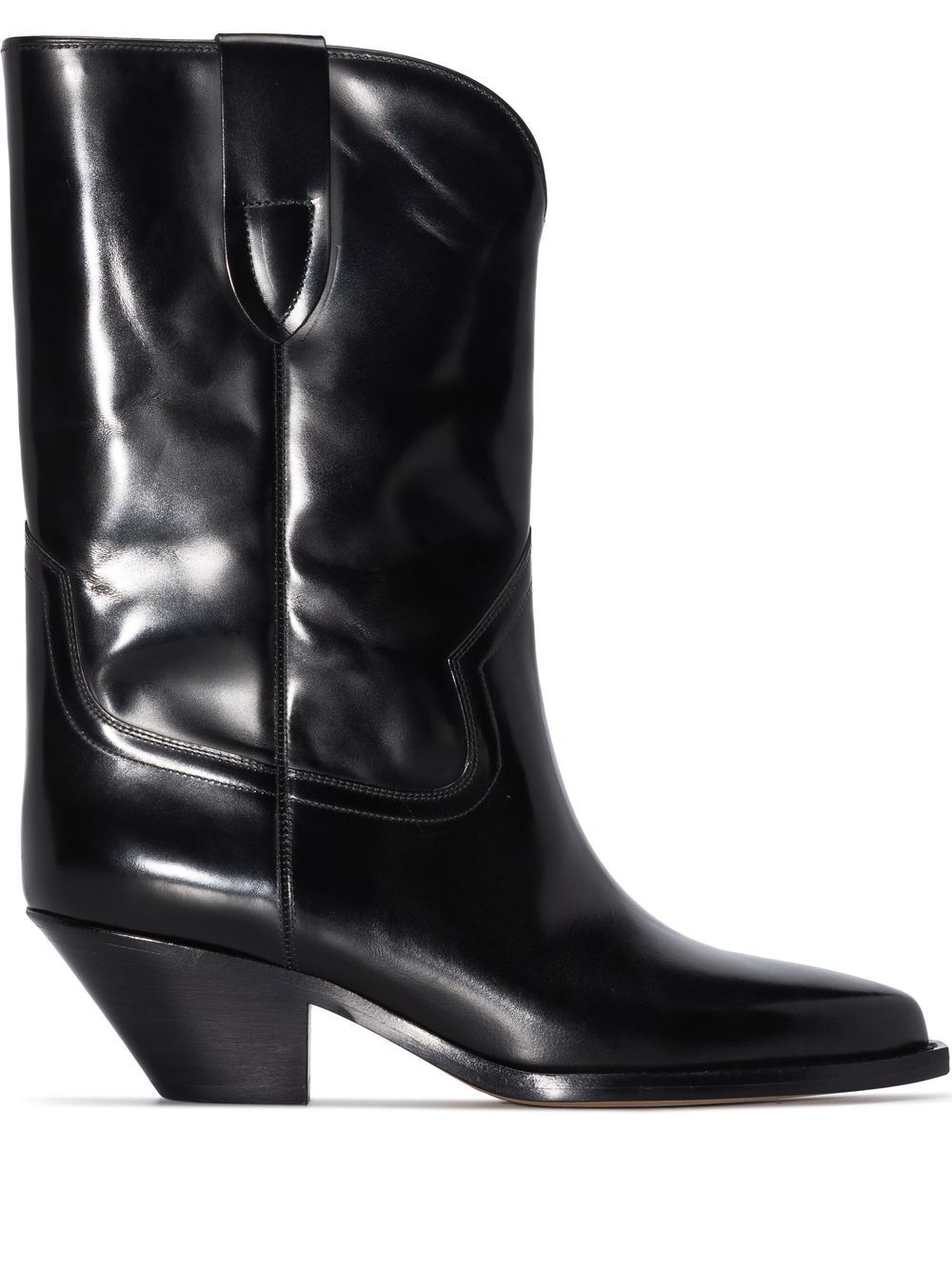 ISABEL MARANT Dahpe 皮质中筒靴 - 黑色