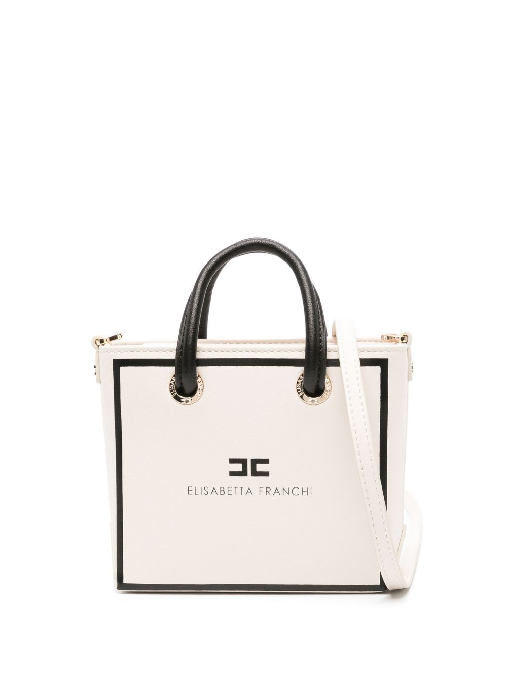 Elisabetta Franchi 24/7 logo印花迷你手提包 - 中性色