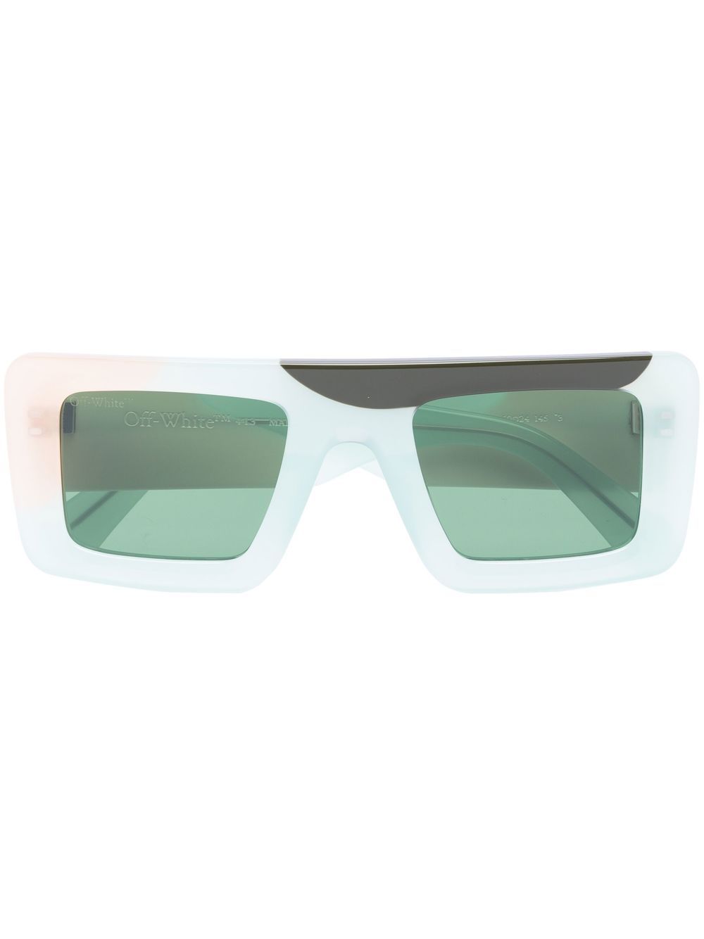 Off-White Eyewear Seattle 长方形框太阳眼镜 - 绿色