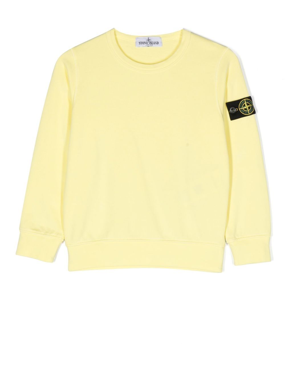 Stone Island Junior 罗盘贴花圆领卫衣 - 黄色