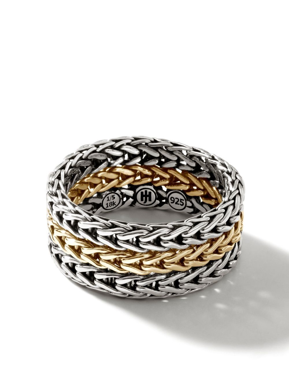 John Hardy Classic Chain 18K黄金戒指 - 银色