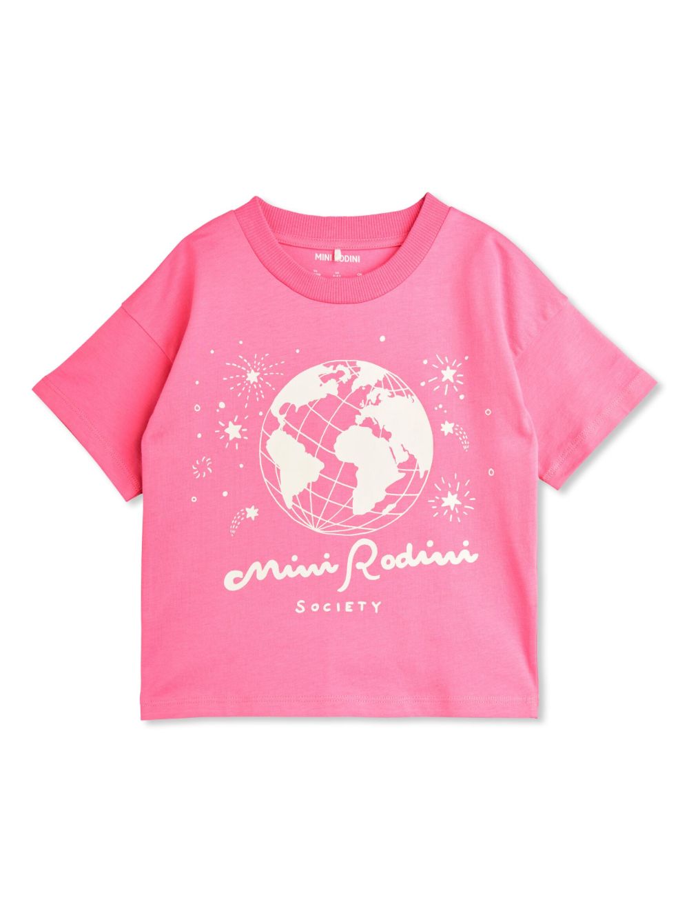 Mini Rodini Society T恤 - 粉色