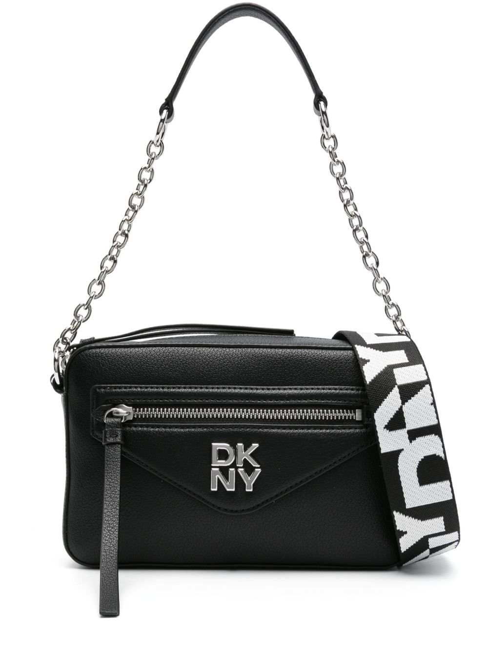 DKNY Greenpoint 皮质斜挎包 - 黑色