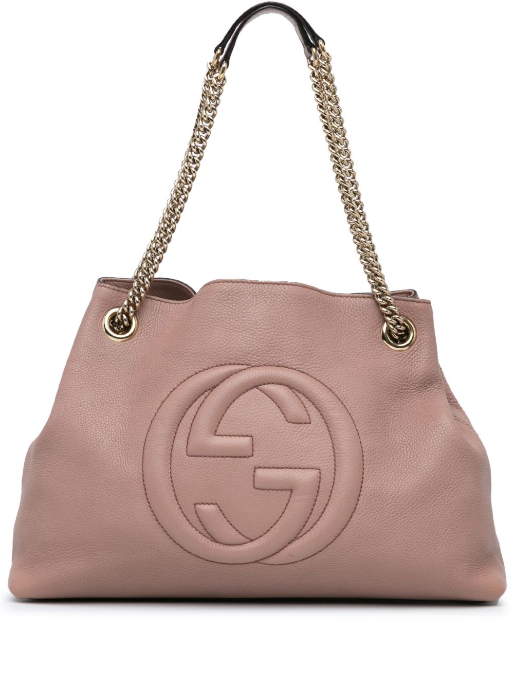 Gucci Pre-Owned Soho Chain 皮质中号手提包（2000-2015年典藏款） - 粉色