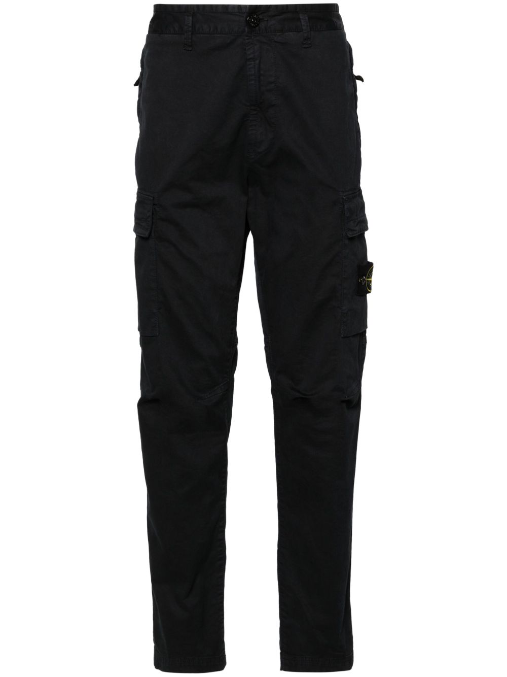 Stone Island 罗盘徽章直筒裤 - 蓝色