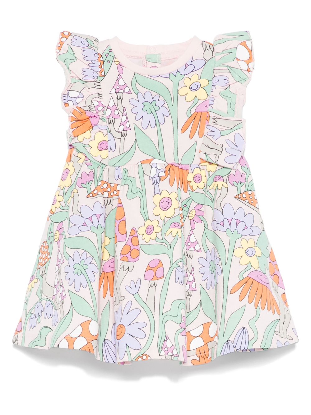 Stella McCartney Kids 花卉印花连衣裙 - 粉色