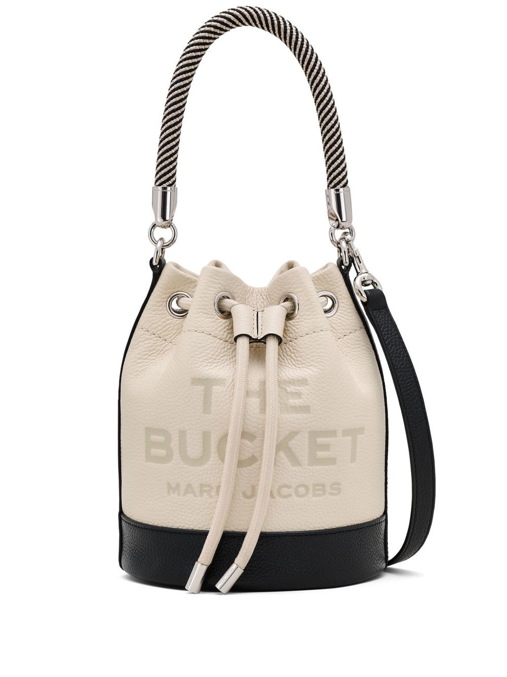 Marc Jacobs 拼色皮质水桶包 - 白色