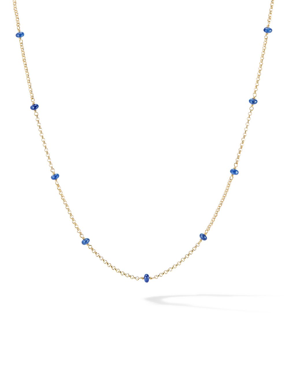 David Yurman Sapphire 18K黄金链式项链 - 金色