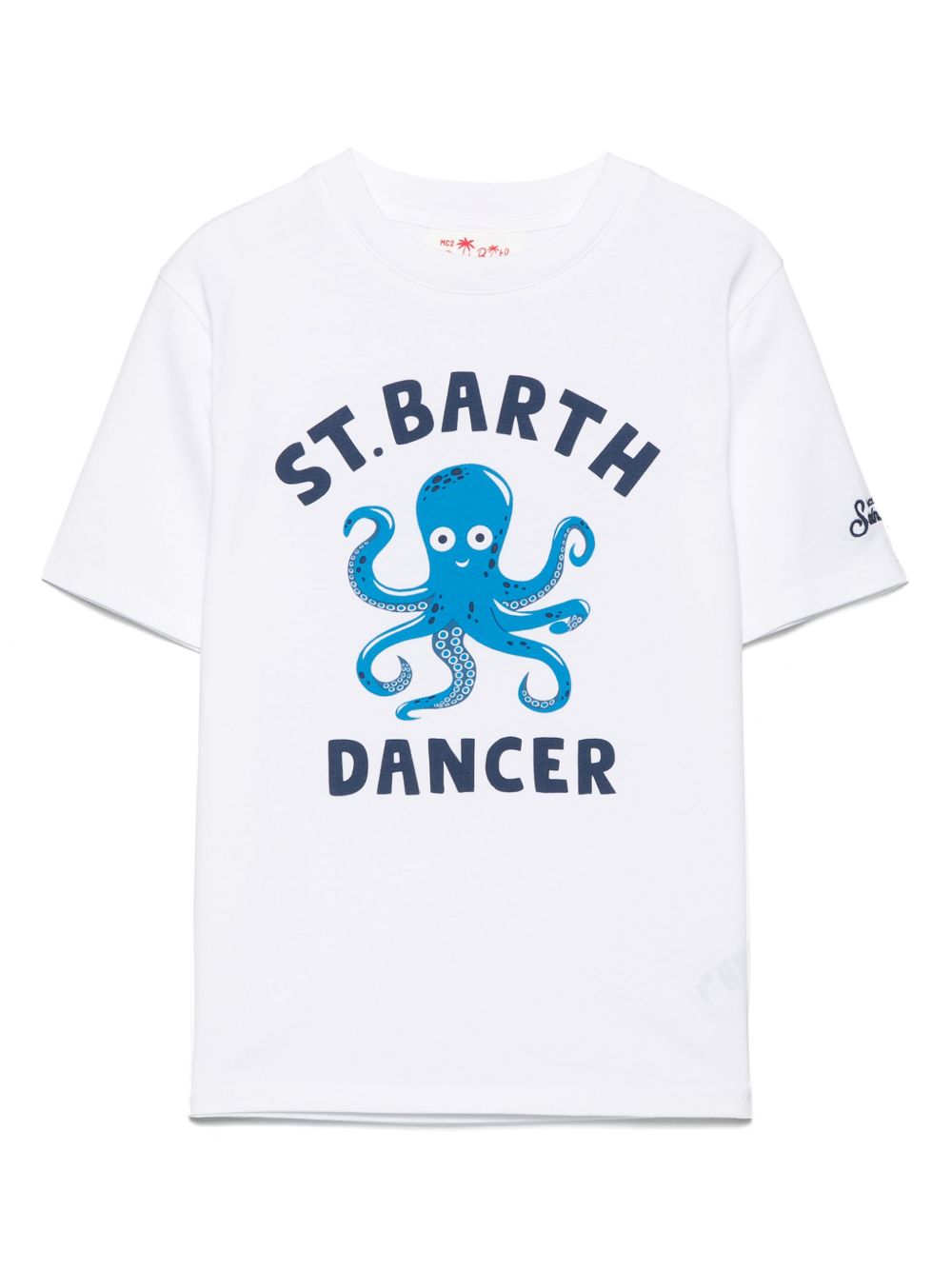 MC2 Saint Barth Kids 章鱼印花棉T恤 - 白色