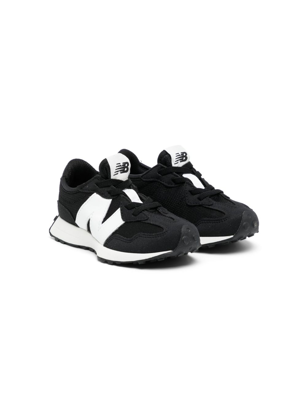 New Balance Kids 327 标贴拼接运动鞋 - 黑色